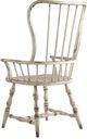 Hooker® Furniture Sanctuary Vintage Chalky White Spindle Back Arm Chair-2