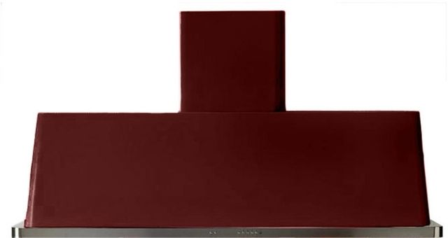 Ilve® Majestic II Series 60" Burgundy Wall Mounted Chimney Style Range Hood-0