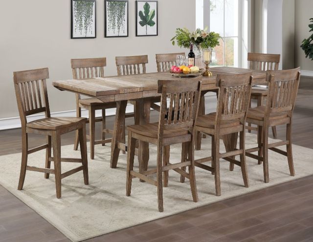 Steve Silver Co. Riverdale 9-Piece Driftwood Counter Dining Set-1
