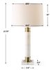 Uttermost® Plinth White Marble Table Lamp-2