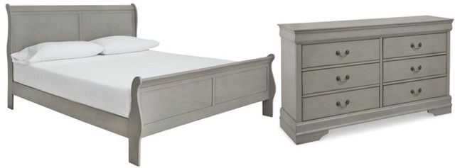 Signature Design by Ashley® Kordasky 2-Piece Dove Gray California King Sleigh Bed Set-0