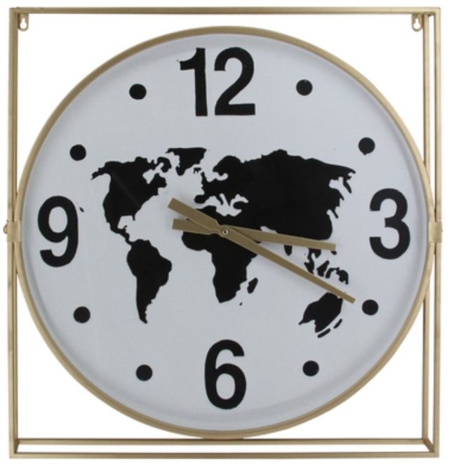 Classy Living World Map Wall Clock-0