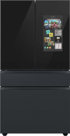 Samsung Bespoke 36 in. 23.0 Cu. Ft. Black Matte Steel French Door Refrigerator with Family Hub™