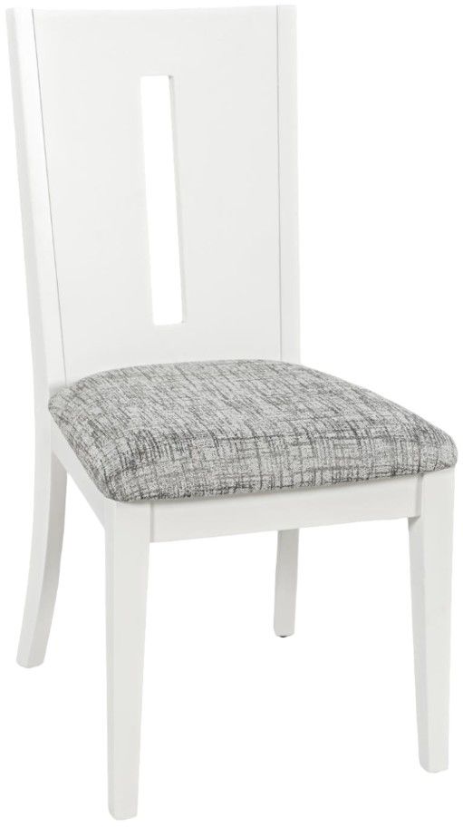 Jofran Inc. Urban Icon Gray/White Slotback Dining Side Chair-0
