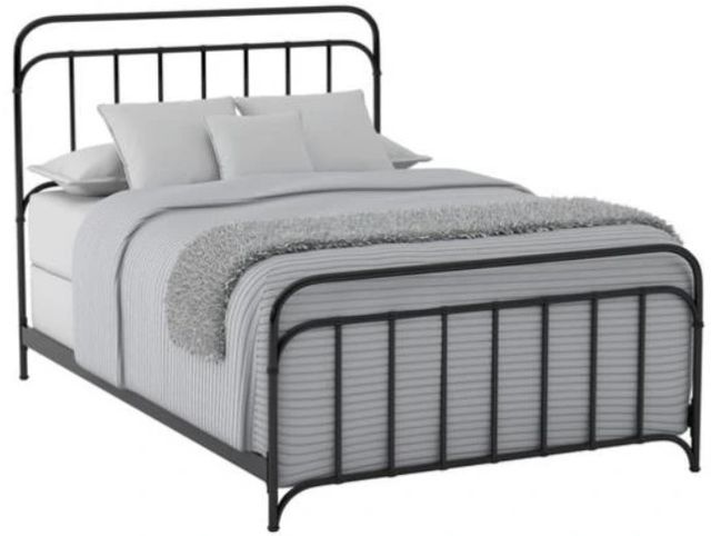 Bernards Shelby Black Complete Full Metal Rod Bed in a Box-0