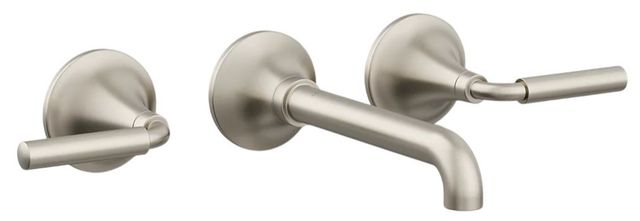 KOHLER® Tone™ Vibrant Brushed Nickel Wall-Mount Bathroom Sink Faucet Trim-0