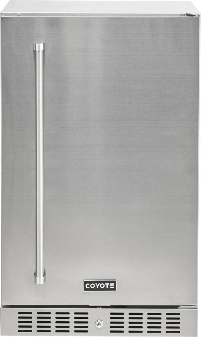 Coyote® 21" 4.1 Cu. Ft. Stainless Steel Outdoor Under Counter Refrigerator-0