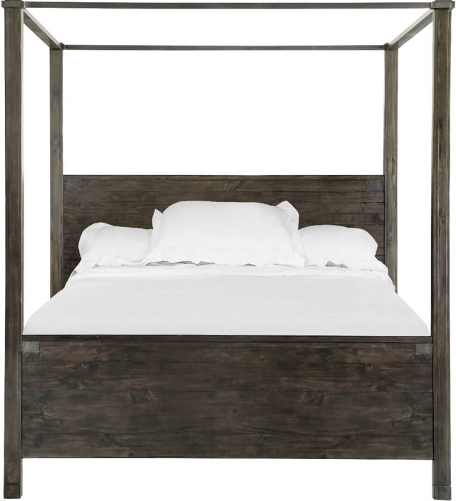 Magnussen Home® Abington Weathered Charcoal King Poster Bed-2