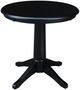 John Thomas Furniture® Dining Essentials Black Round Dining Table with Black Transitional Pedestal Base-0
