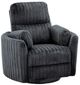 Furniture of America® Belper Dark Gray Power Glider Recliner with Swivel-0