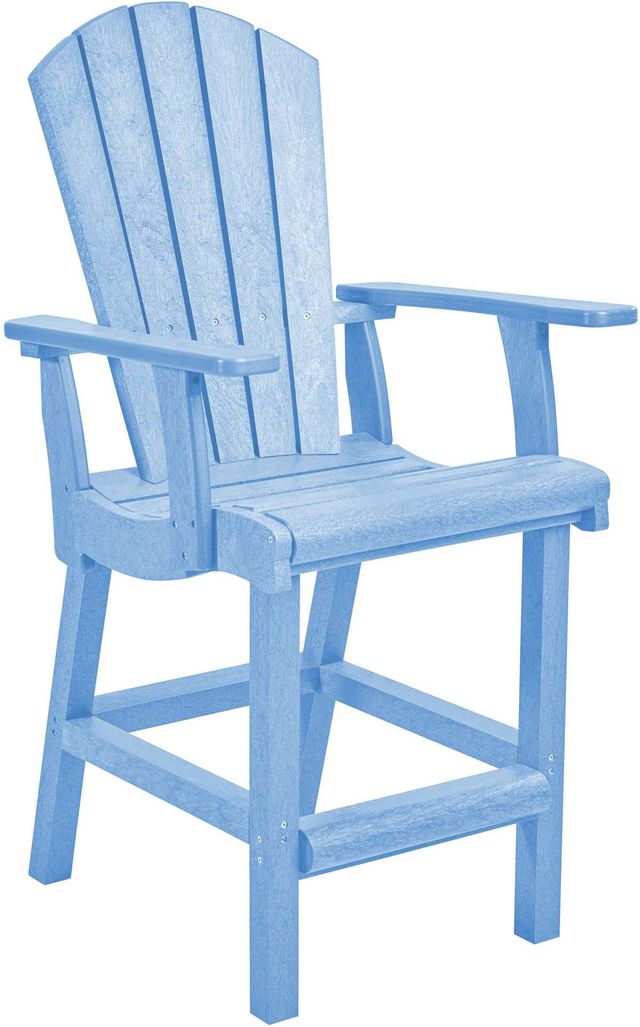C R Plastics Generation Line Sky Blue Classic Counter Arm Chair-0