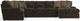 iAmerica Hercules Chocolate 3 Piece Sectional-4