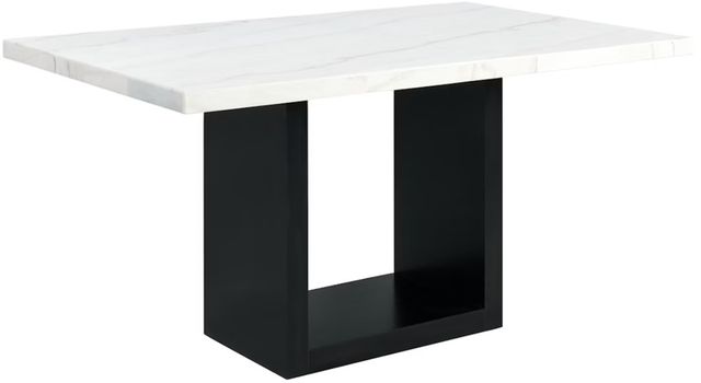 Elements International Valentino 5-Piece Black/Blue/White Counter Dining Set-1