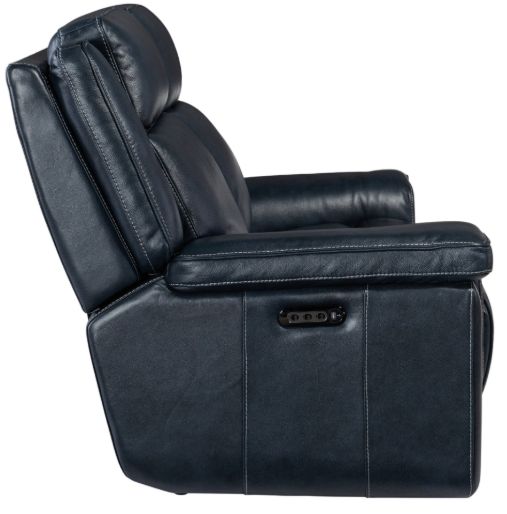 Hooker® Furniture MS Montel Cosmos Cobalt Lay Flat Power Reclining Loveseat with Power Headrest and Lumbar-2