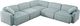 TOV Furniture Travie 5-Piece Sea Blue L-Shape Modular Sectional-0