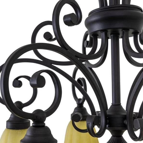 YHD Florence Sierra Slate Downward 6-Light Chandelier-2