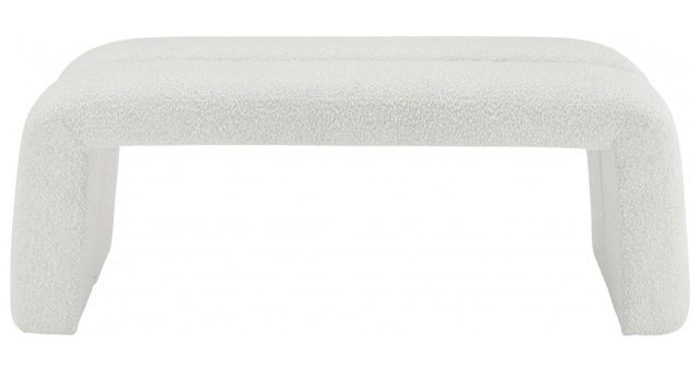 Meridian Furniture Arc Cream Bench-1