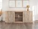 International Furniture Direct Balam Stained White TV Stand-1