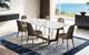 Furniture of America® Norelli White Dining Table with Gold Trestle Base-1