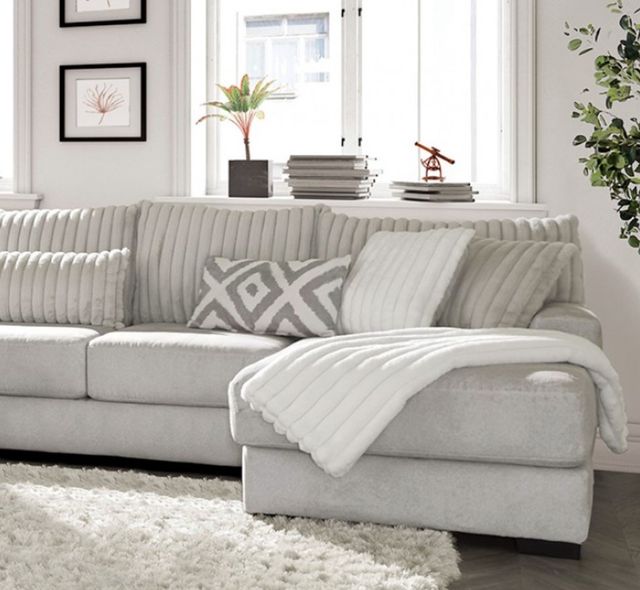 Furniture of America® Hermiston 4-Piece Gray Sectional-1