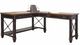 Martin Furniture Hartford Black/Brown L-Shaped Desk -1