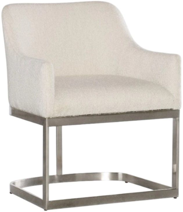 Hooker® Furniture Modern Mood Inverness Natural/Warm Pewter Upholstered Dining Arm Chair-0
