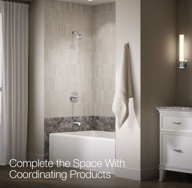KOHLER® Pitch® Rite-Temp® Polished Chrome 1.75 GPM Bath and Shower Trim Kit-4