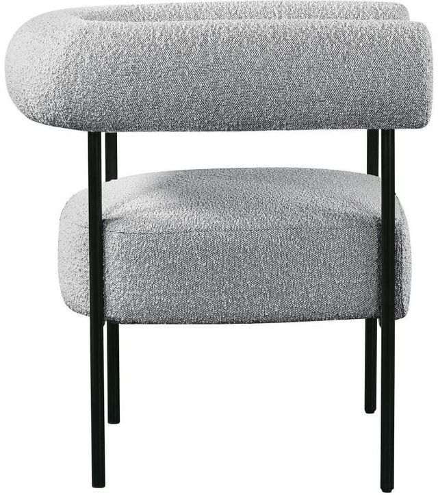 Meridian Furniture Blake Gray/Black Boucle Fabric Accent Chair-2