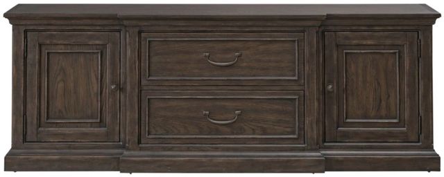 Liberty Furniture Paradise Valley Saddle Brown 78" Entertainment Console-2
