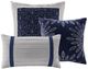 Olliix by Madison Park Blue Queen Palmer 7 Piece Comforter Set-5