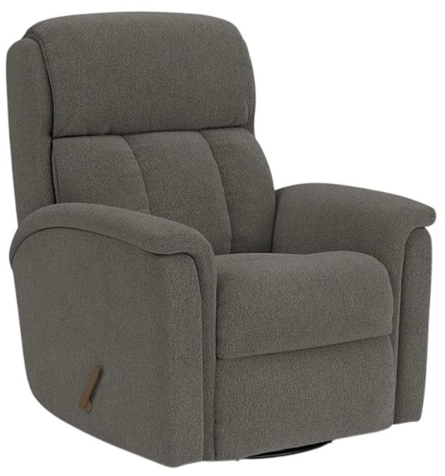 Flexsteel® Luna Coal Swivel Gliding Recliner-0