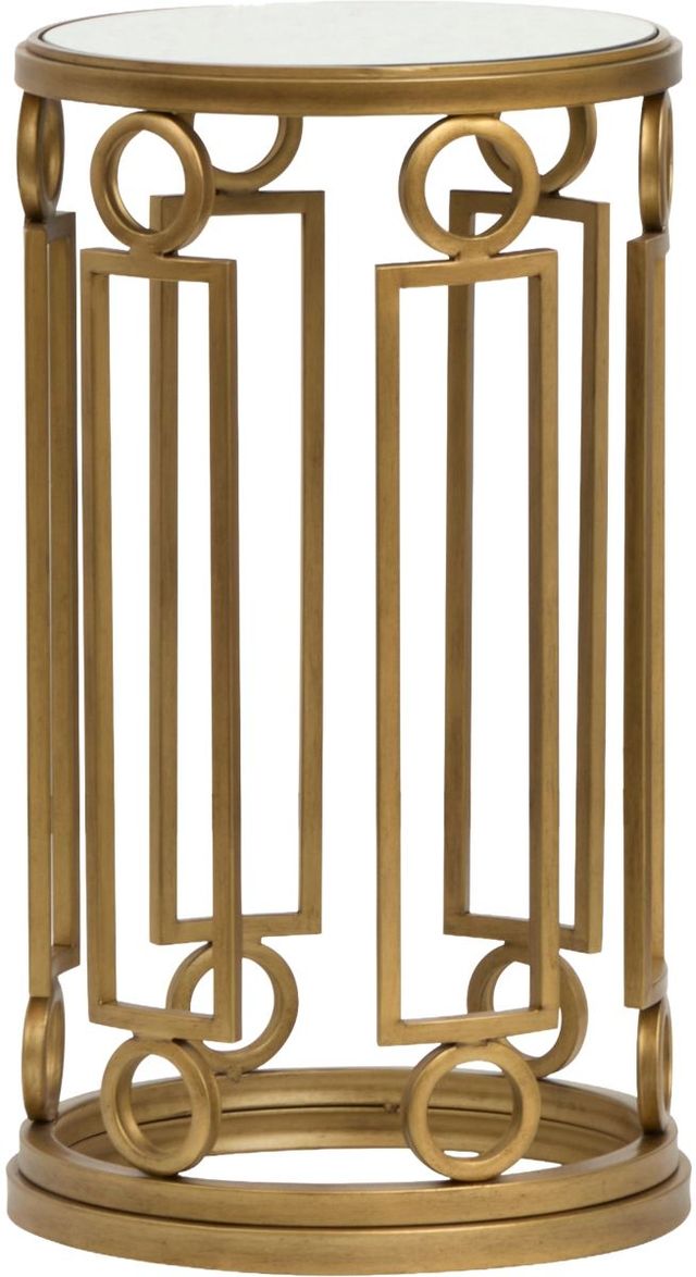 Magnussen Home® Lorena Burnished Brass Round Accent Table-0