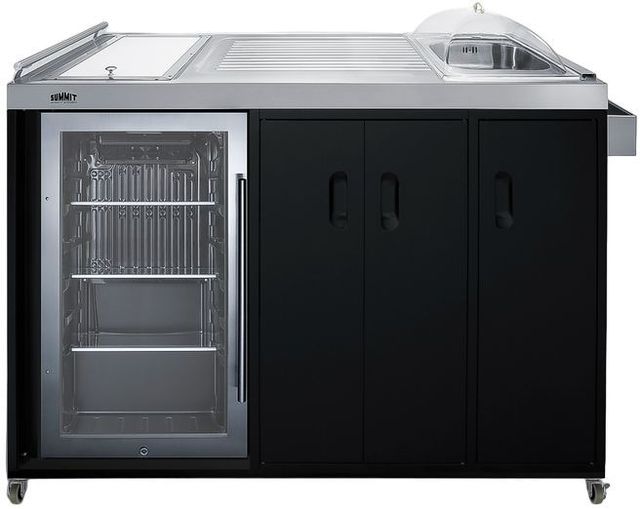Summit® 60" Black & Stainless Steel Outdoor Portable Kitchenette-0