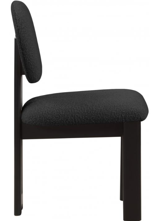Meridian Furniture Napa Black Boucle Upholstered Dining Chair-2