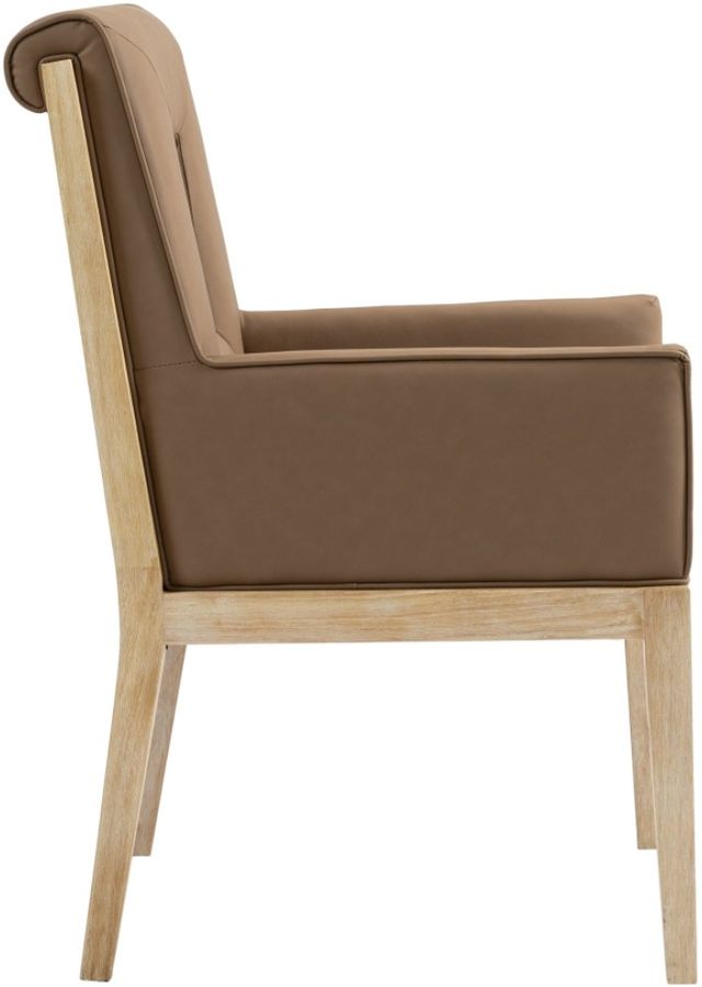 Meridian Furniture Gwendolyn Brown/Natural Vegan Leather Dining Chair-2