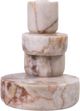 TOV Furniture Marble Natural Stacked Candle Holder-3