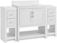 Linon Barkley White 31" Vanity Mirror and 2 Floor Cabinet Set-2