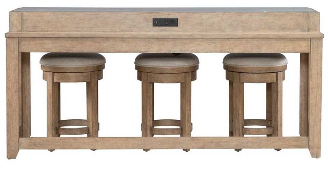 Liberty Furniture Millstone 4-Piece Nutmeg Console Bar Table Set-3