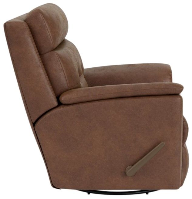 Flexsteel® Mason Brown Silt Swivel Gliding Recliner-2