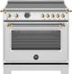 Bertazzoni Heritage Series 36" Fingerprint Resistant Stainless Steel Pro Style Induction Range with Gold Accents-0