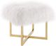 TOV Furniture Nomo White Sheepskin Bench-0