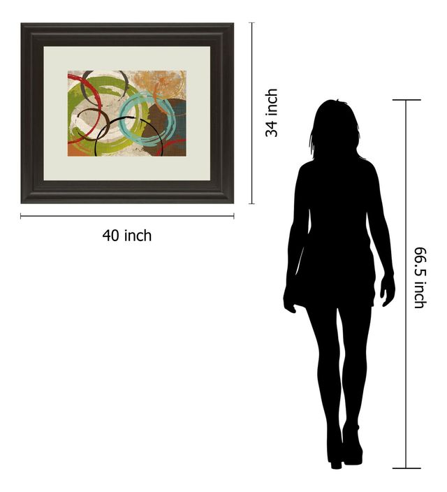 Classy Art Away We Go I” By Katrina Craven Blue 34 in. x 40 in. Framed Print Wall Art-1