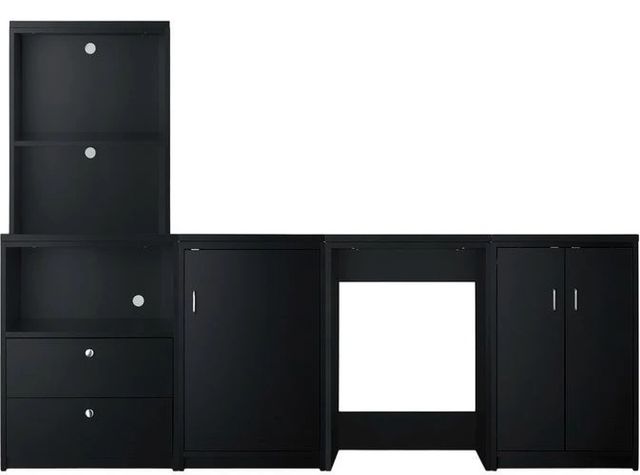 Summit 5 Piece Black Kitchenette-1