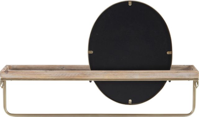 Linon Opal Gold/Natural Wall Shelf-4