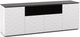 Salamander Designs® Chameleon Milan 345 White and Black Glass AV Cabinet-0
