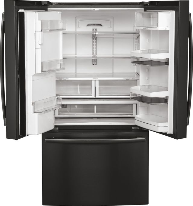 GE Profile™ 36 in. 22.23 Cu. Ft. Black Stainless Steel Counter Depth French Door Refrigerator-2