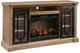 Signature Design by Ashley® Wittenmyer Black/Natural 72" TV Stand with Electric Fireplace-0