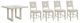Elements International Avalanche 5-Piece Antique White Counter Dining Set-0