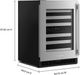 Kitchenaid® 24" Stainless Steel Undercounter Wine Cooler with Full-Extension Metal-Front Racks-4