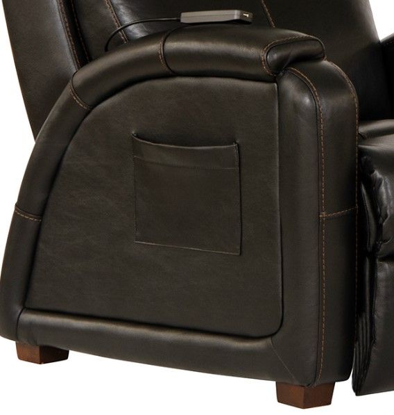 American Wholesale Furniture Reliever Black  Power Recliner-3